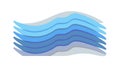 Layered Blue Waves Ocean Water Pattern, vector design Generative AI Royalty Free Stock Photo
