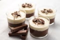 Layered Chocolate Mousse & Cheesecake Cream