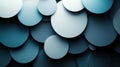 Layered 3D circles with dimensional shadows, bold and artistic interplay. Light shadow 3d pattern