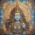 a layered designer paper Indian God Shiva generative AI