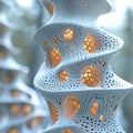 Layered designs inspired by tissue scaffold patterns, showcasing intricate cellular matrices Royalty Free Stock Photo
