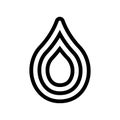 A layered drop icon vector. Isolated contour symbol illustration