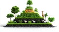 Layered Ecosystem, Biodiversity Pyramid Royalty Free Stock Photo