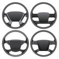 Vector illustration collection pattern of truck steering wheels Royalty Free Stock Photo