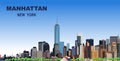 Vector illustration of Manhattan, New York City, USA Royalty Free Stock Photo