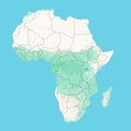 Map of African continent