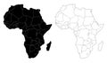 Map of African continent Royalty Free Stock Photo