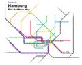 Rail Network Map of Hamburg,Germany