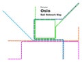 Rail Network Map of Oslo,Norway