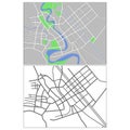 Layered editable vector streetmap of Baghdad,Iraq