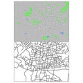 Layered editable vector streetmap of Johannesburg,South Africa