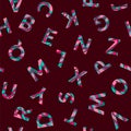 Layered font paper cut alphabet letters seamless Royalty Free Stock Photo