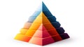 Layered Geometric Pyramid With Gradient Colors abstract Royalty Free Stock Photo