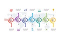 Layered Horizontal Infographic Timeline.