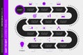 Layered Infographic Timeline. Vector Roadmap, Template For Modern Business Presentation, Annual Reports, Layouts