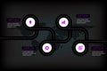 Layered Infographic Timeline. Vector Roadmap, Template For Modern Business Presentation, Annual Reports, Layouts