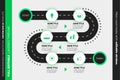 Layered Infographic Timeline. Vector Roadmap, Template For Modern Business Presentation, Annual Reports, Layouts