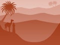 Layered Landscape Background: Desert Red Royalty Free Stock Photo