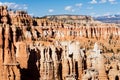 Layered limestone hoodos at Bryce Canyon National Park Royalty Free Stock Photo