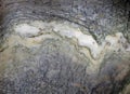 Layered metamorphic rock Royalty Free Stock Photo