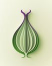 Layered Onion Icon: Minimalist Representation of Tor Network Structure Royalty Free Stock Photo