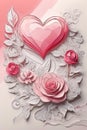 Layered paper cut valentines