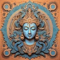 a layered paper Indian God Shiva generative AI