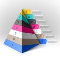 Layered pyramid steps design element Royalty Free Stock Photo