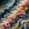 Layered resin pour Translucent colored resins creating depth and