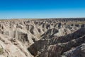 Layered Rock formations, steep Canyons and towering Spires of Badlands National Park in South Dakota.USA Royalty Free Stock Photo