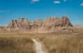 Layered Rock formations, steep Canyons and towering Spires of Badlands National Park in South Dakota.USA Royalty Free Stock Photo