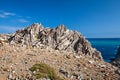 Layered rocks on the southern coast of Crete.