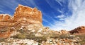 Layered sandstone rock formation