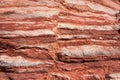 Layered sandstone wall in Red Canyon, Israel