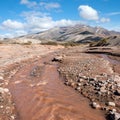 Colorful valley of the Rio Grande, Mendoza, Argentina Royalty Free Stock Photo