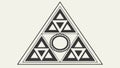 Layered Triangle Pyramid. Abstract Geometric Structure, vector design Generative AI Royalty Free Stock Photo