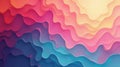 Layered waves in vibrant pink and blue gradients Royalty Free Stock Photo