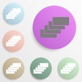 Layers badge color set. Simple glyph, flat vector of web icons for ui and ux, website or mobile application