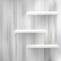 Layers Blank white wooden bookshelf. + EPS10