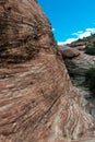 Layers in the cliffs of the Calico Hills, Red Rock Canyon National Conservation Area, Nevada, USA Royalty Free Stock Photo