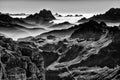 Layers of Dolomites Sass Pordoi, Italy Royalty Free Stock Photo