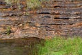 Layers of Erosion at White Oak Lake Royalty Free Stock Photo