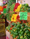 Layers of fresh bell peppers Royalty Free Stock Photo