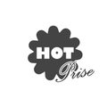 Hot price vector icon on white isolated background. Layers grouped for easy editing illustration. For your design. on white isolat Royalty Free Stock Photo