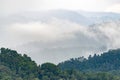 Layers of high mountain, foggy on rain forest. Royalty Free Stock Photo