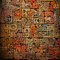 Layers of History: Mystical Markings from the Past Royalty Free Stock Photo