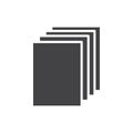 Layers icon Flat simple outline set