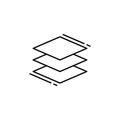 Layers icon. Simple line, outline vector elements of design tools for ui and ux, website or mobile application