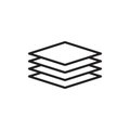 Layers icon Simple thin outline