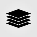 Layers icon. Vector illustration. Web site page and mobile app design element